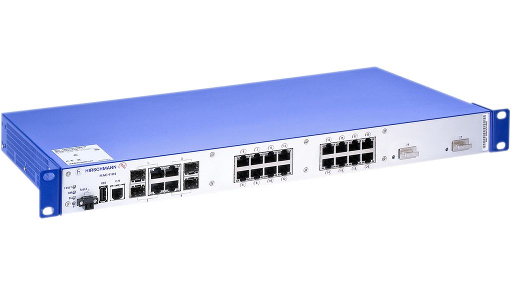 Ethernet-switch, RJ45-porter 20, Fiberporter 4SFP, 1Gbps, Administrert