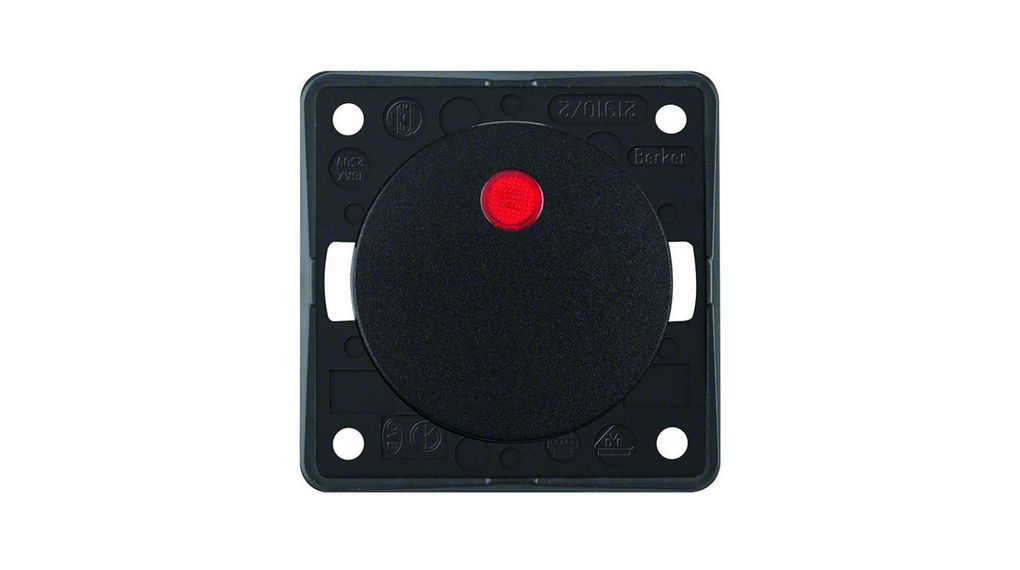 Wall Rocker Switch Matte INTEGRO 1x ON-OFF Flush Mount 16A 250V Anthracite