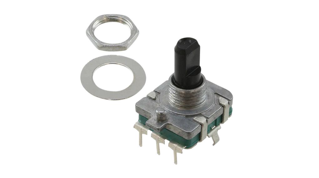 Incremental Encoder 24 PPR 5V 100min-1 Snap-In IP40 PCB Pins PEC16