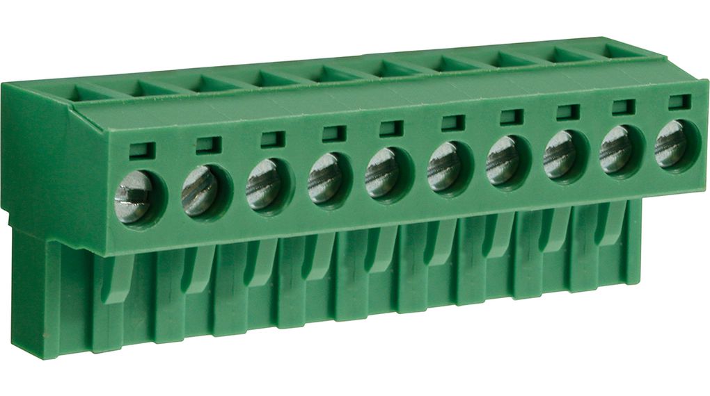 Pluggable Terminal Block, Straight, 5mm Pitch, 10 Poles