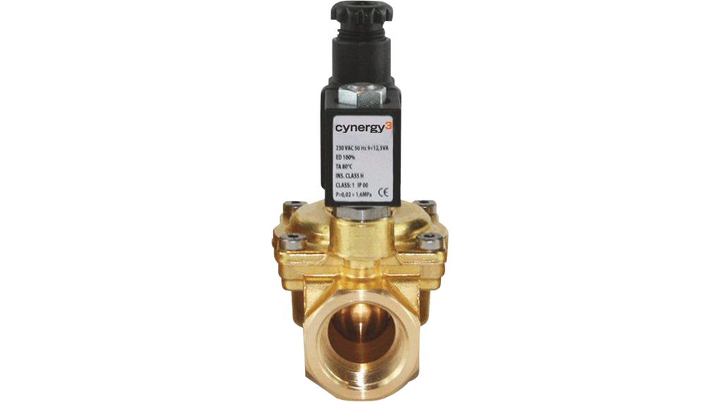 Solenoid Operated Valve 2/2 G3/4" 15bar Air / Water