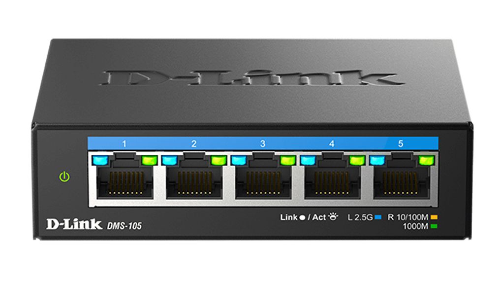 Ethernet-Switch, RJ45-Anschlüsse 5, 2.5Gbps, Unmanaged