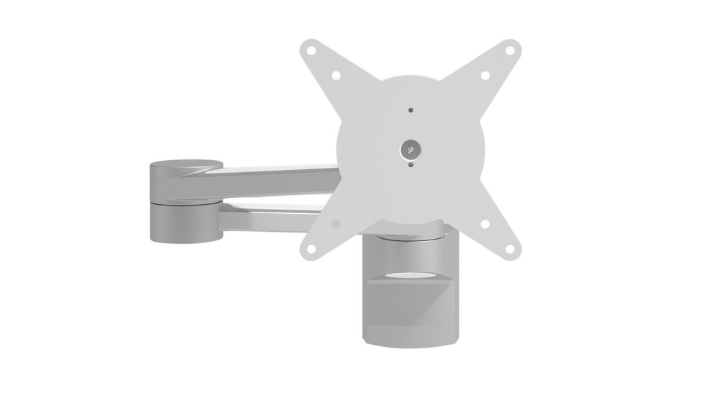 Viewlite Adjustable Wall / Rail / Toolbar Mount Monitor Arm 8kg 75x75 / 100x100 Argint