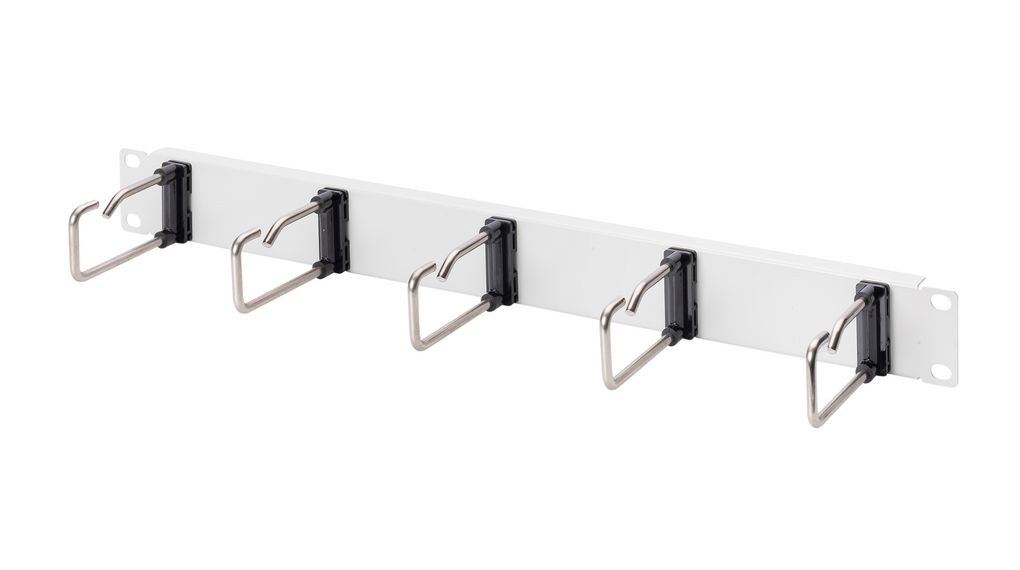 Cable Management Panel for 19" Cabinets, Steel, Grey
