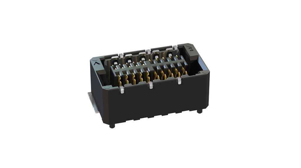 Stohovatelné konektory na desku, stíněné, 4,85 mm, Rovný, Zásuvka, 500V, Počet kontaktů - 20