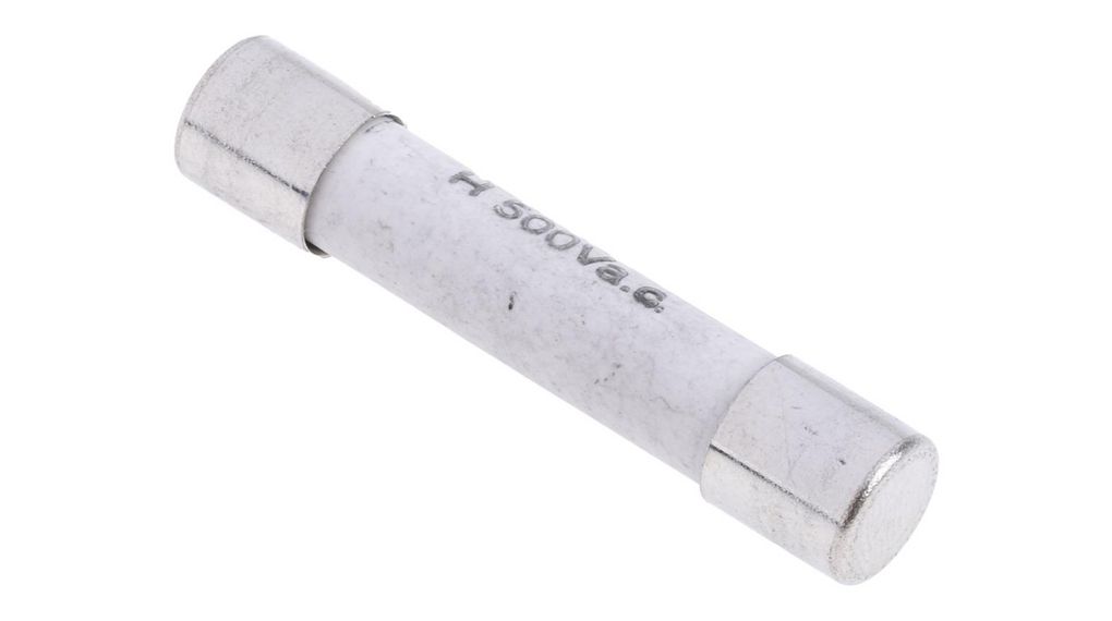 1A T Ceramic Cartridge Fuse, 6.3 x 32mm, Pack of 10 pieces