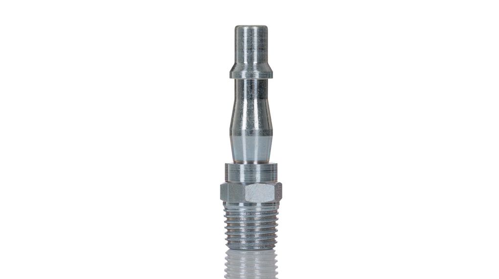 PCL Steel Male Pneumatic Quick Connect Coupling, R 1/4 Male Threaded