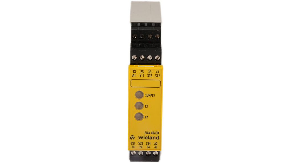 Wieland safeRELAY SNA 4043K 1 Auxiliary Contacts Safety Relay 24V ac/dc, Dual-Channel 3 Safety Contacts