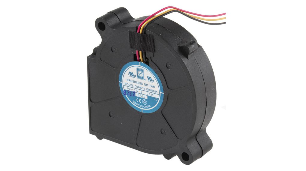 Centrifugal Fan, 12 V dc, 7.45cfm, DC Operation, 60mm
