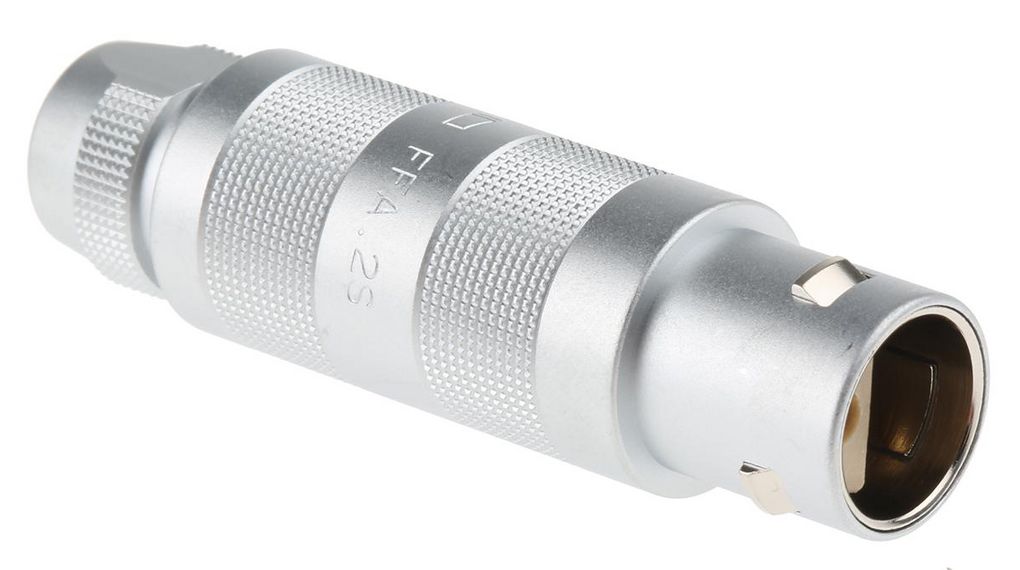 LEMO Circular Connector, 2 Contacts, Cable Mount, Plug, Male, IP50, 2S Series Contacts