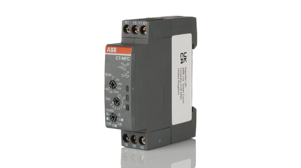 1SVR508020R0000 CT-MFC.12 | ABB CT-C Series DIN Rail Timer Relay, 1 ...