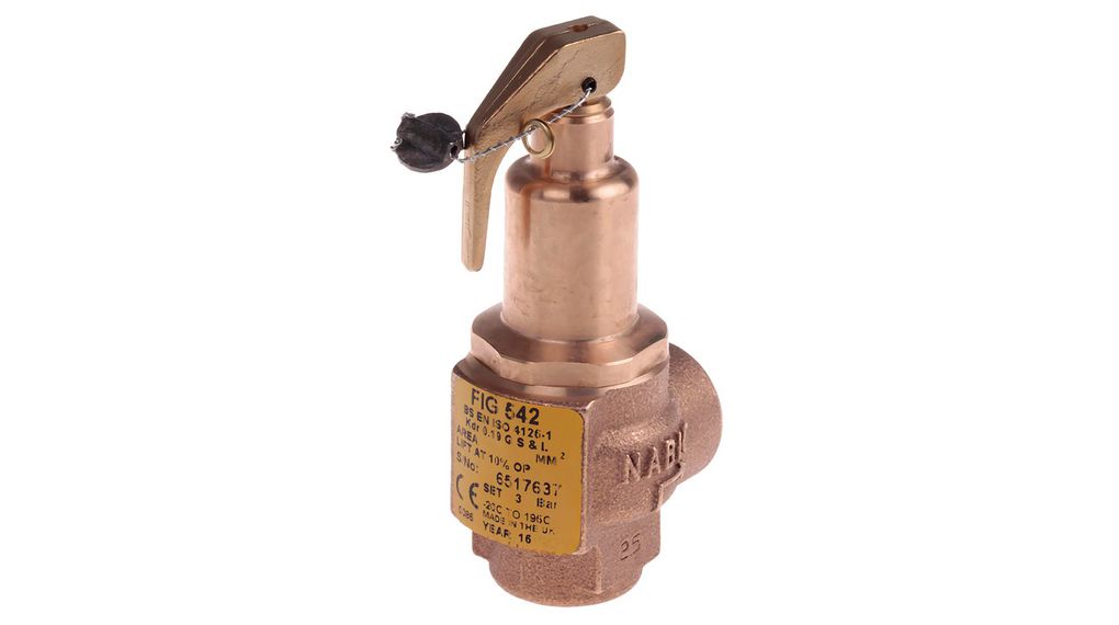 Nabic Valve Safety Products 3bar Pressure Relief Valve With Female BSP 1/2 in BSP Female Connection and a BSP 1/2