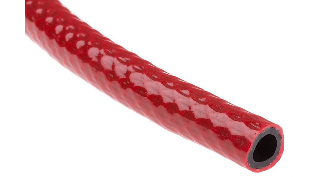 PVC, Hose Pipe, 6.3mm ID, 10.5mm OD, Red, 30m