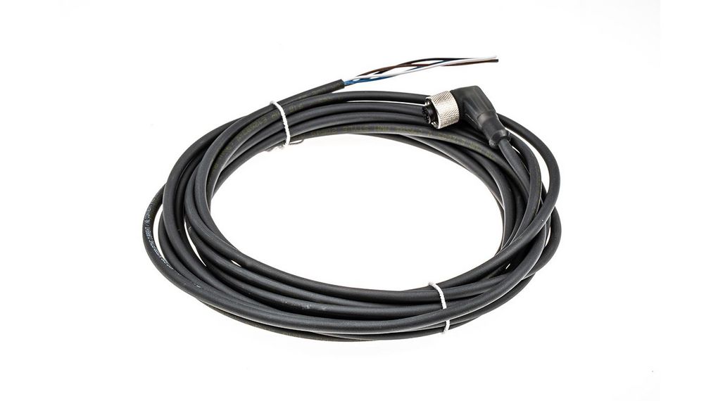 Telemecanique Sensors Right Angle Female 4 way M12 to Unterminated Sensor Actuator Cable, 5m Ledare