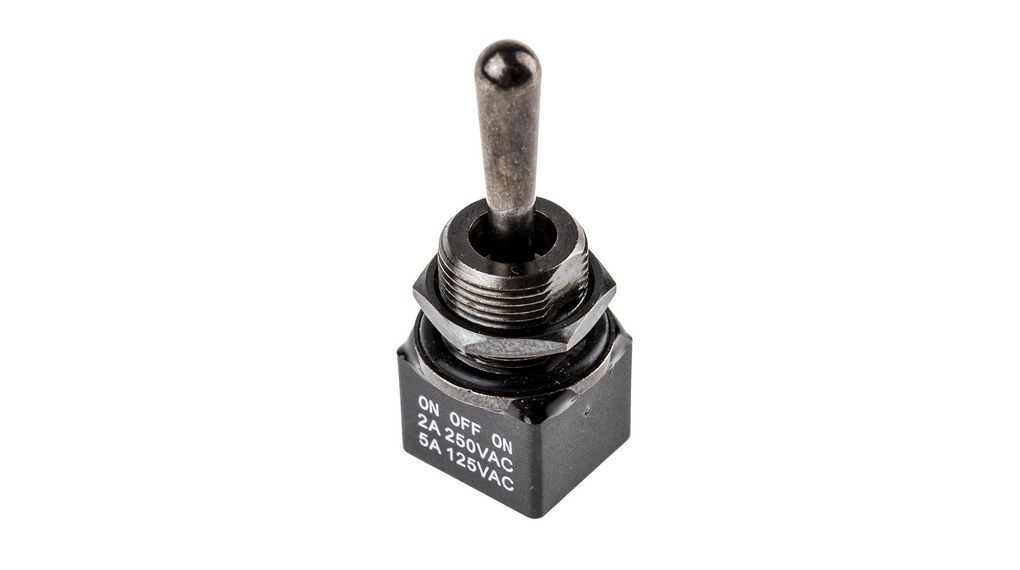 Toggle Switch, PCB Mount, On-Off-On, DPDT, Solder Terminal