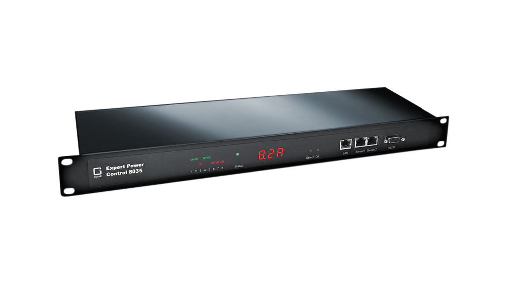 Switched, Outlet Metered Rack PDU, 1U 8x IEC C13 Lock Socket - IEC 60320 C20 Plug