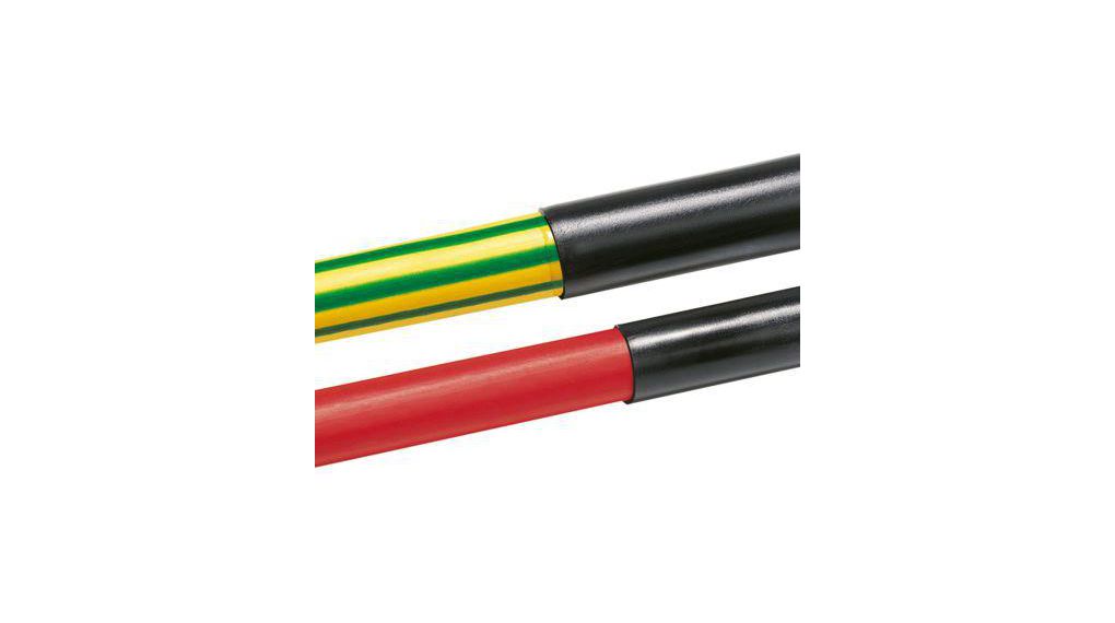 HellermannTyton Adhesive Lined Heat Shrink Tubing, Black 3.2mm Sleeve Dia. x 1.2m Length 3:1 Ratio, TA32 Series