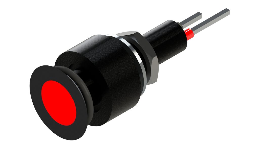 LED Indicator Red 6.1mm 48VDC 12mA
