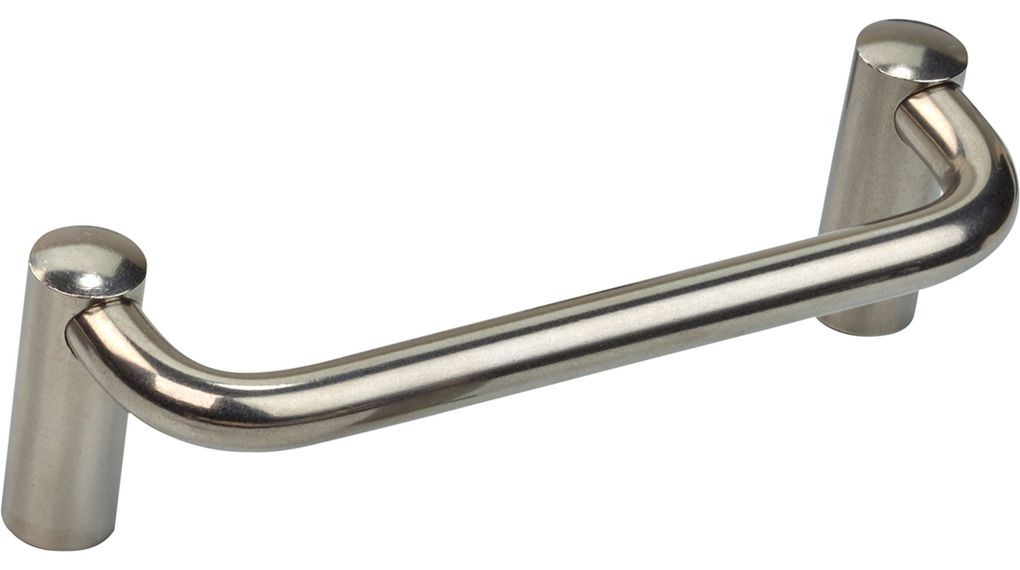 Collapsible handle 180 mm x 10 mm x 40 mm, 1000 N 180mm Stainless Steel Silver