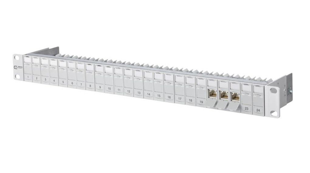 Patchpanel Cat.6A 24x RJ45 19" Silver