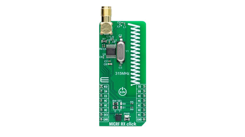 Moduł odbiornika komunikacyjnego RF MICRF RX Click RF, 315 MHz 3.3V