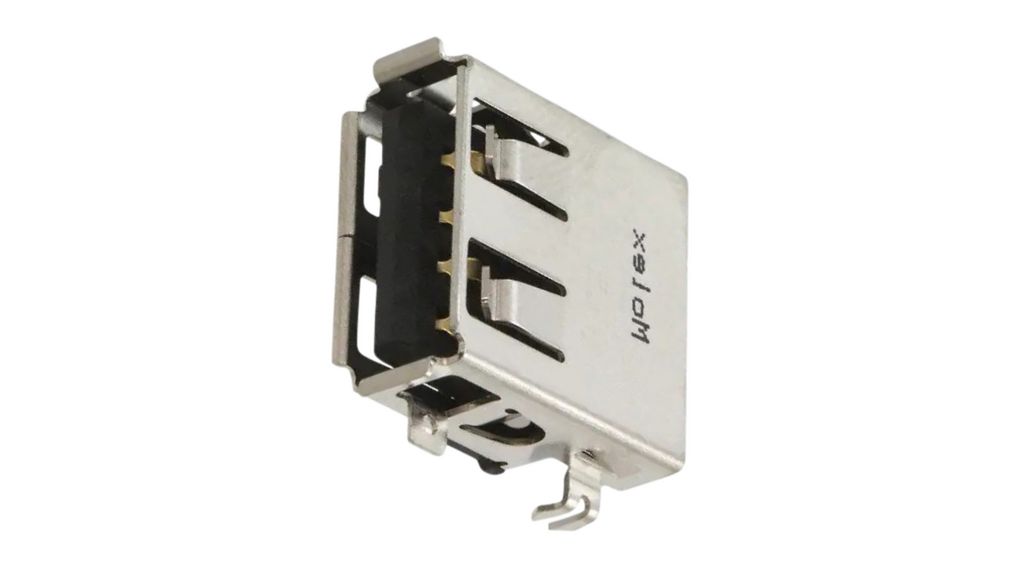 USB Type A, Socket, USB-A 2.0, Right Angle, Positions - 4