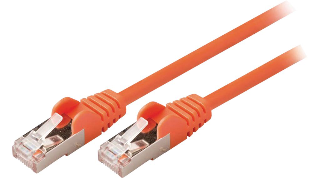Patch Cable, RJ45 Plug - RJ45 Plug, CAT5e, SF/UTP, 1m, Orange