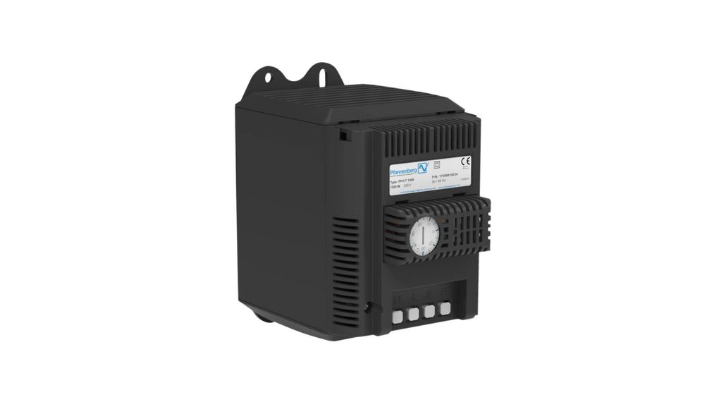 Termoventilatore con termostato, 400W, 139x142x88mm, 50m³/h