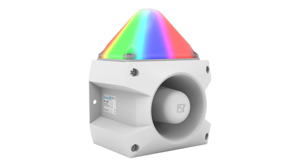 LED Buzzer PATROL Multicolor Mehrere Töne 230VAC 105dBA IP66 Oberflächenmontage