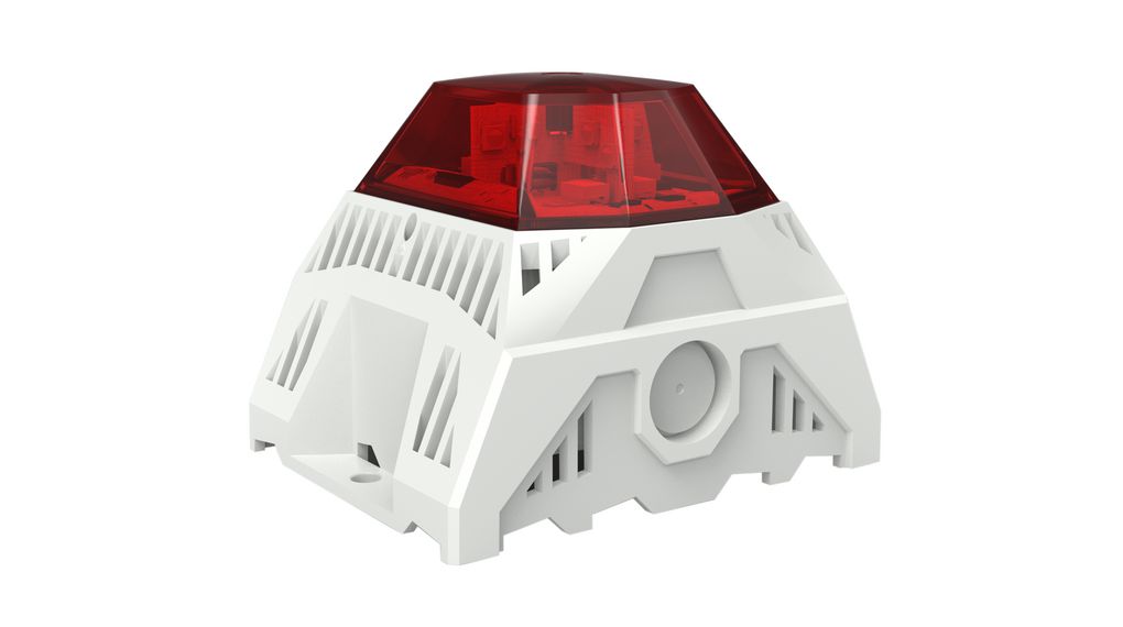 LED Buzzer PA L 1-R Rot Mehrere Töne 253VAC 105dBA IP66 / IK07 Oberflächenmontage