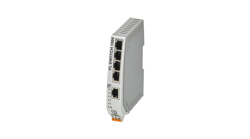 Ethernet-switch, RJ45-porte 5, 100Mbps, Ikke-styret