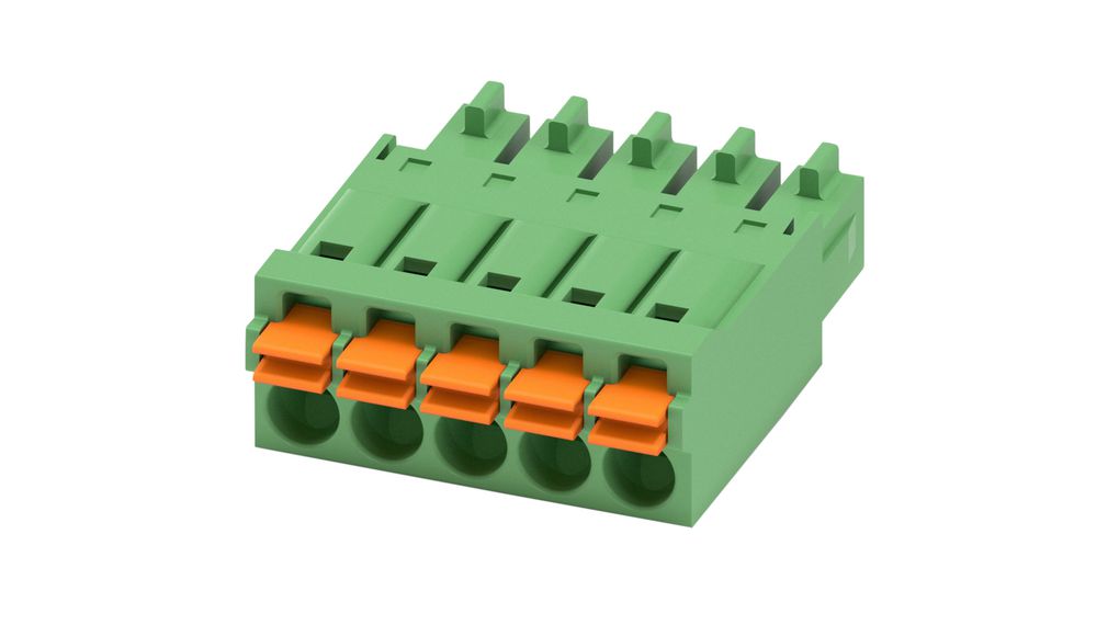 Pluggable Terminal Block, Straight, 3.5mm Pitch, 5 Poles