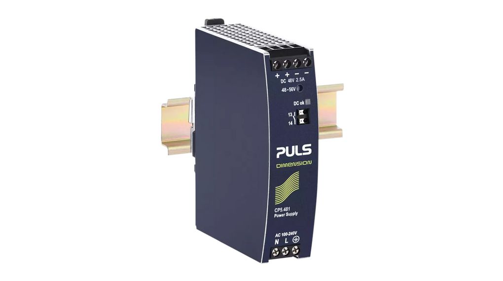 DIN Rail Power Supply 93.5% 48V 2.5A 120W Adjustable IP20 CP