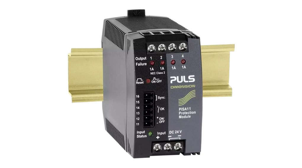 Fuse Module, 4x 1A 24V 9A Adjustable IP20 PISA11