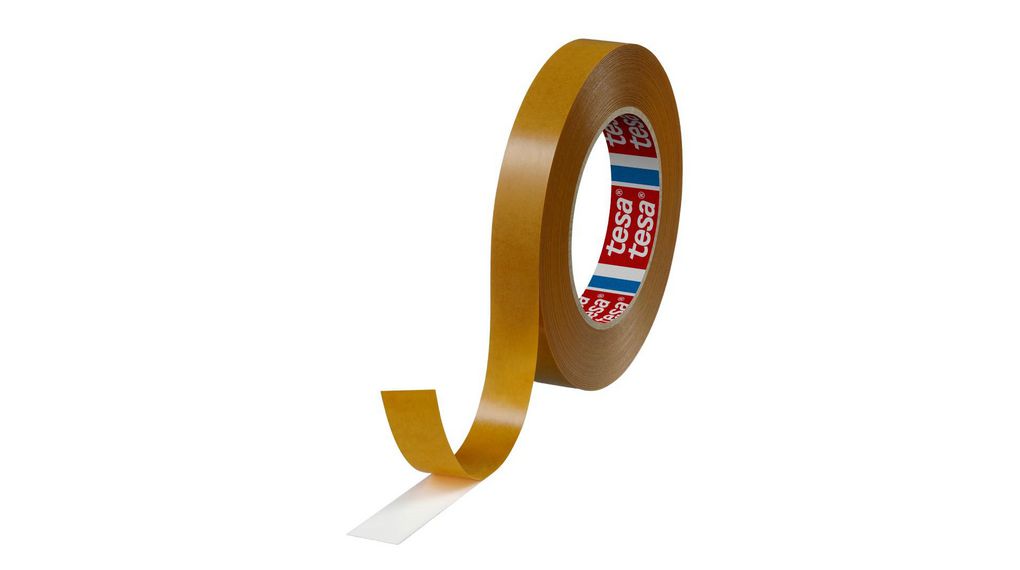 Tesa 04959-00009-00 Translucent Double Sided Cloth Tape, 71um Thick, 8,5 N/cm, Non-Woven Backing, 19mm x 50m