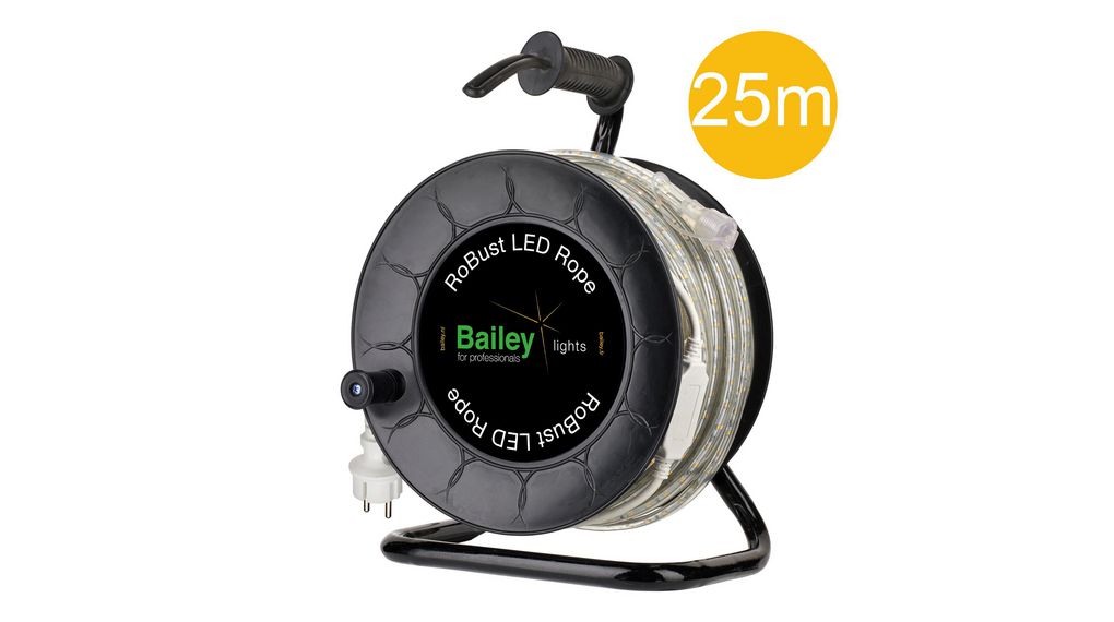 Bailey Electric & Electronics bv 230V ac White LED Strip, 4000K Colour Temp, 25m Length