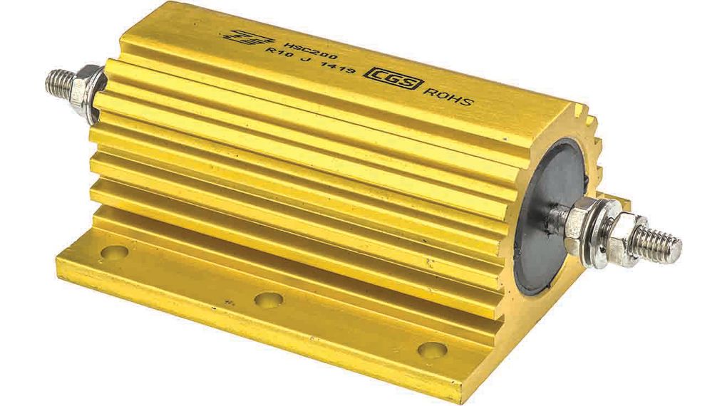 TE Connectivity, 100Ohm 200W Wire Wound Chassis Mount Resistor HSC200100RJ ±5%