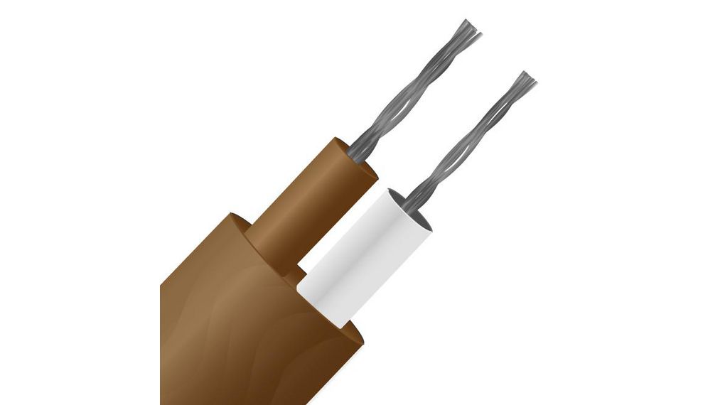 Type T Thermocouple Cable/Wire, 50m, Unscreened, PFA Insulation, +260°C Max, 1/0.5mm