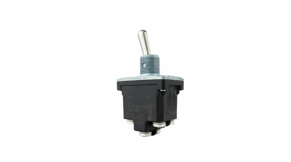 Honeywell Toggle Switch, Panel Mount, (On)-On-(On), DPDT, Screw Terminal
