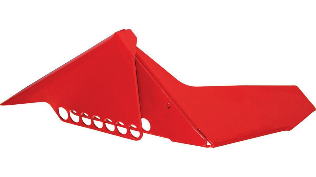 Red 7-Lock Steel Ball Valve Lockout, 9.5mm Shackle, 76.2mm Attachment