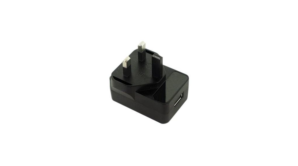 Nätaggregat 264V 300mA 10.5W UK typ G (BS1363)-kontakt USB-A-uttag