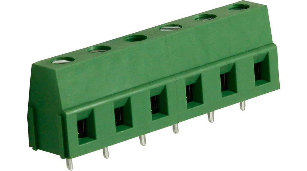 Wire-To-Board Terminal Block, THT, 7.5mm Pitch, Right Angle, Screw, Clamp, 6 Poles