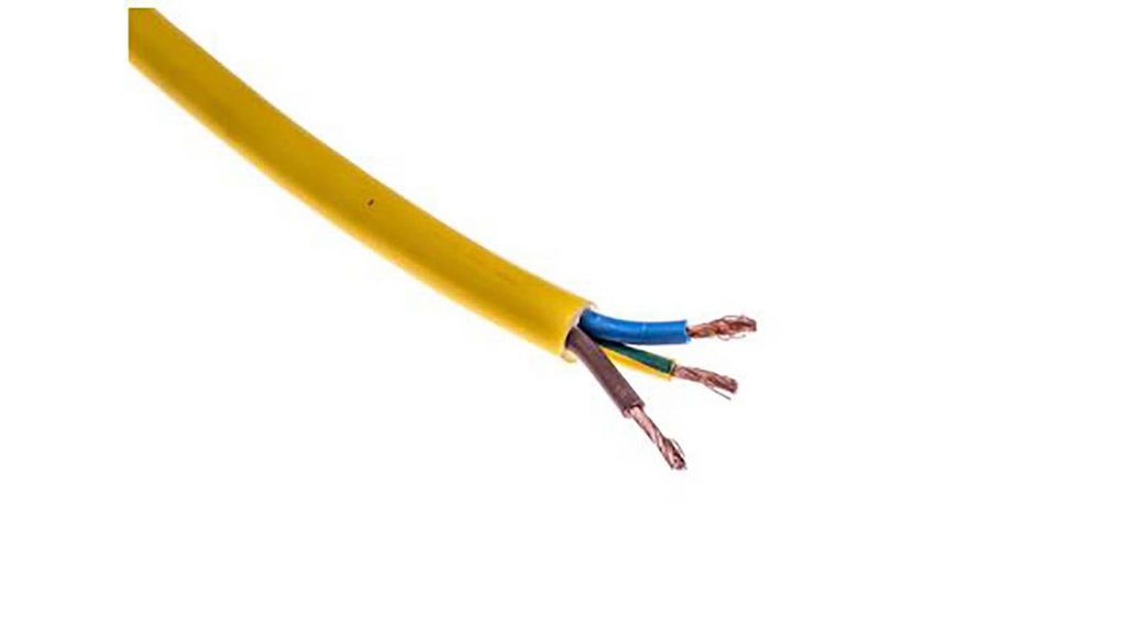 Mains Cable 3x 2.5mm² Annealed Copper 500V 100m Yellow