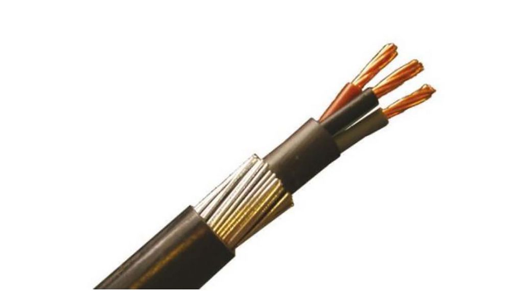 Napájecí kabel 3x 2.5mm² Žíhaná měď SY ocelové stínění 1kV 100m Černá