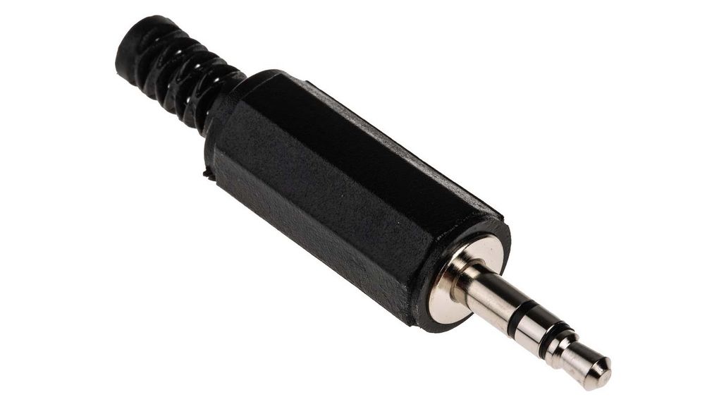 Audio Connector, Plug, Stereo, Straight, 3.5 mm, 5 ST