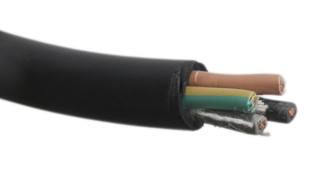 Câble d'alimentation 4x 4mm² Cuivre Non blindé 750V 50m Noir