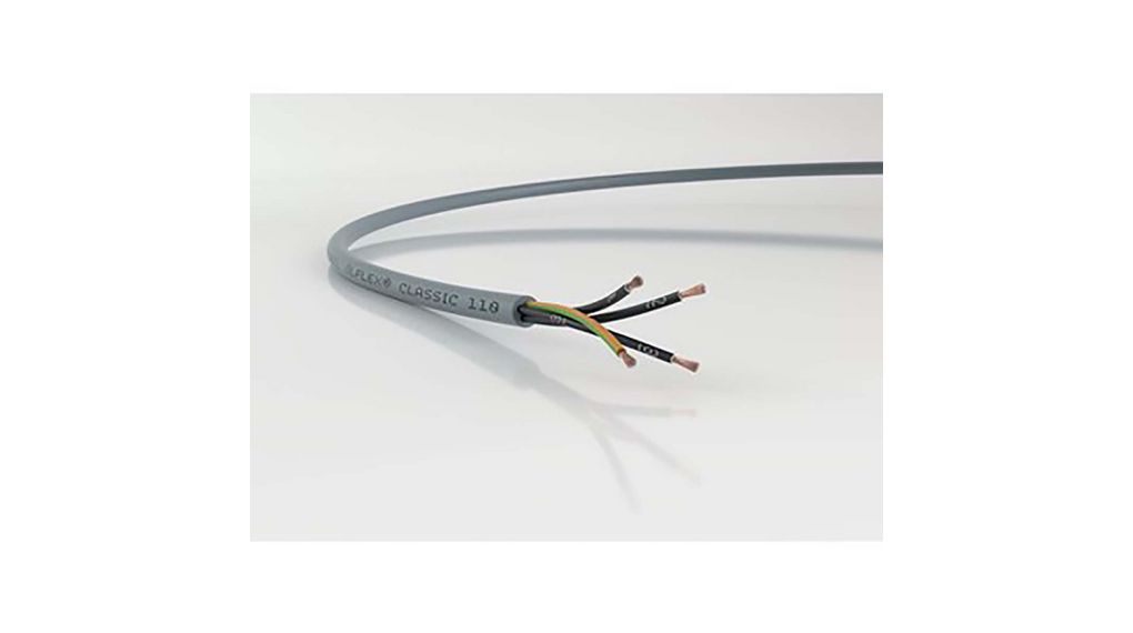 Multicore Cable, YY Unshielded, PVC, 5x 1mm², 50m, Grey
