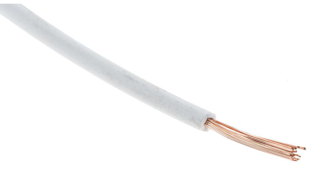 Stranded Wire Polyolefin (PO) 0.75mm² Copper White H05Z-K 100m