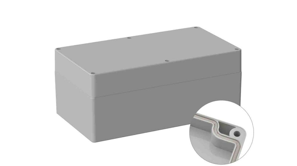 Plastic Enclosure 200x360x149.5mm Grey ABS IP66