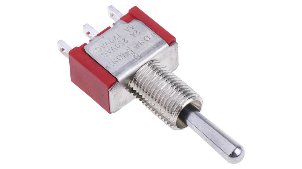 Miniature Toggle Switch ON-OFF-(ON) 5 A 1CO Soldering Lugs